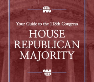 The text on this pamphlet cover reads: Your Guide to the 118th Congress HOUSE REPUBLICAN MAJORITY